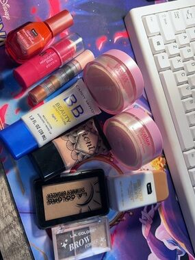 L.A. Colors Pink & Coral Makeup Collection - BB Cream, Highlighters, Brow Powder